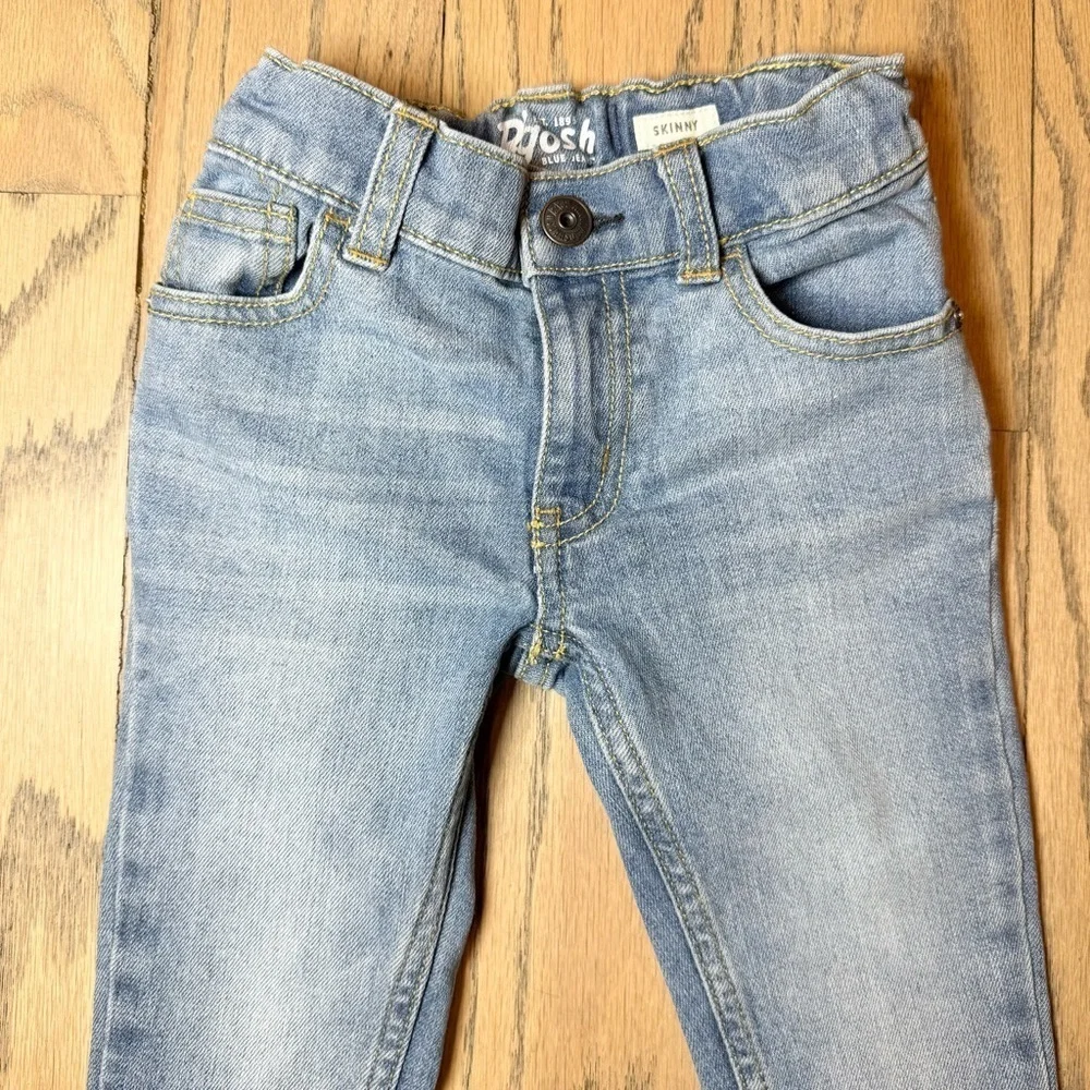 Osh Kosh B’Gosh Skinny Blue Denim Zip Fly Jeans Size 3T